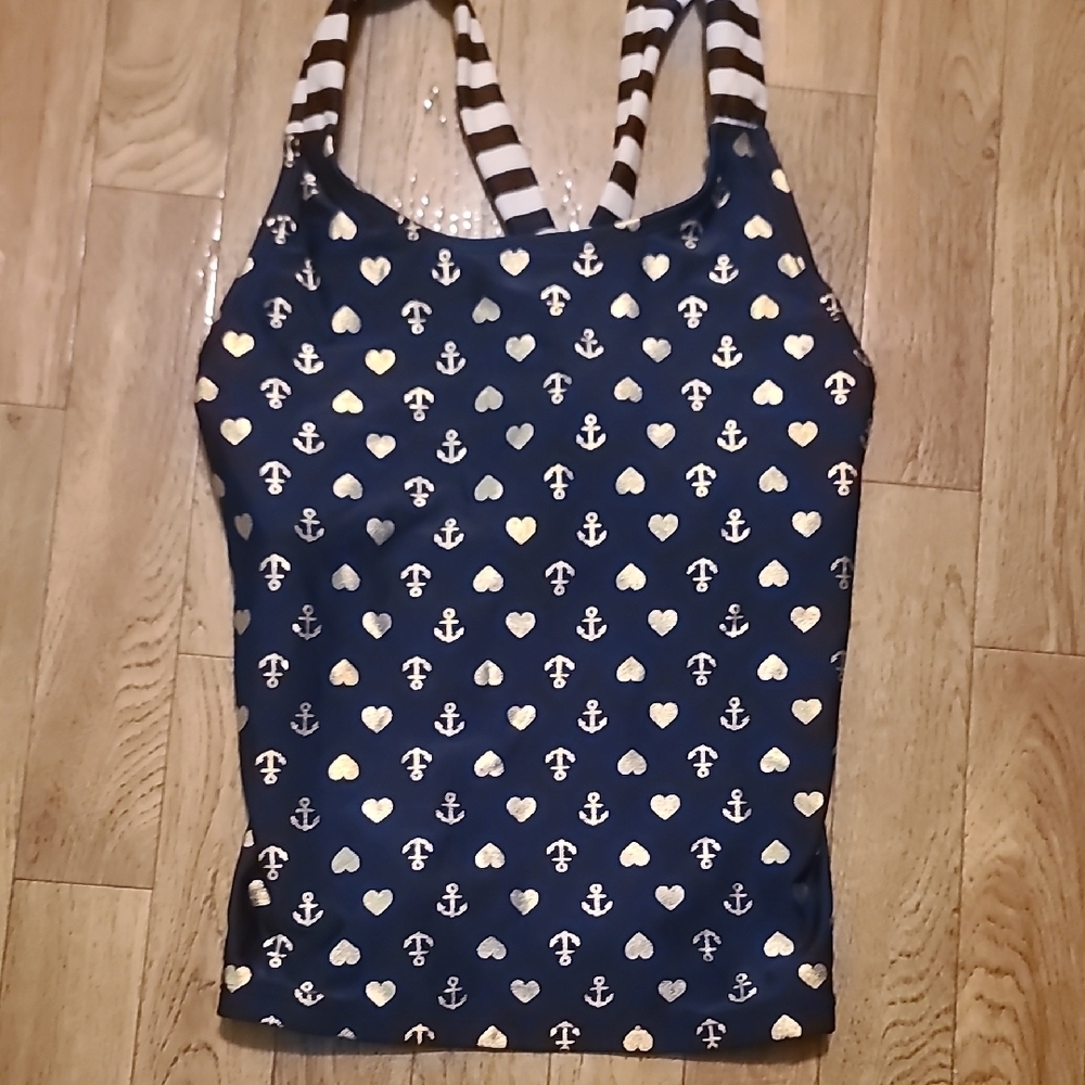 Cat & Jack Navy Tank Top with Gold Accents (AB1)